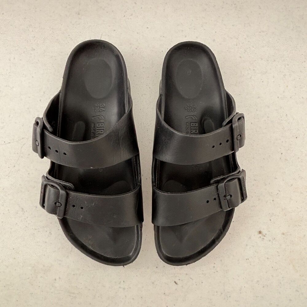 Birkenstock AZ Essentials EVA Womens Sandals Size 36 Slides Black Beach Vacation - Picture 3 of 6